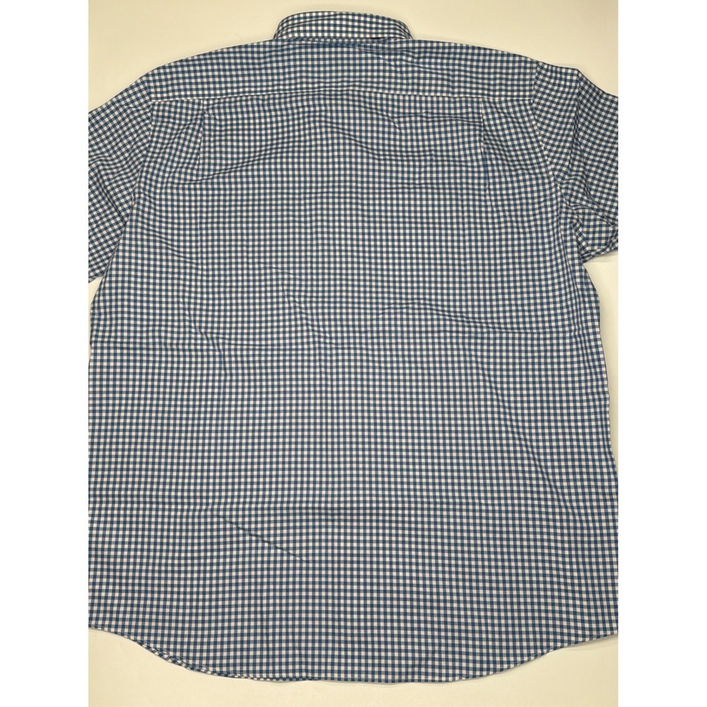 LL Bean Mens Traditional Fit Gingham Button Down Shirt‎ Blue White XL REG - Picture 9 of 10